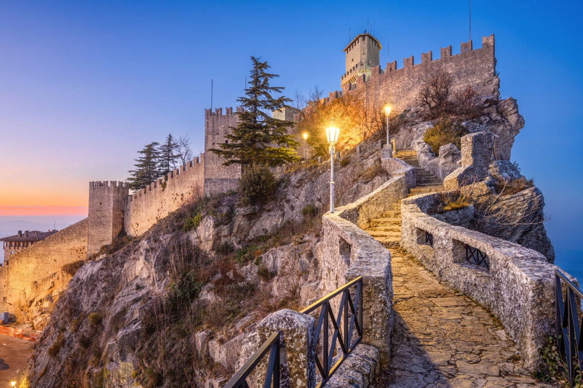 Hilltop castle in San Marino
